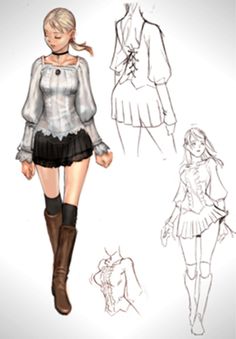 Fiona Belli concept art of Haunting Ground Survival Horror Concept Art, Horror Game Concept Art, Horror Game Female Protagonist Fashion, Videogame Concept Art, Fiona Belli, Video Game Concept Art, Haunting Ground, Game Protagonist