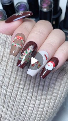 How To Make Christmas Tree, Nail Tutorials, Nail Tech, Christmas Nails, Manicure, Nail Designs, Christmas Tree