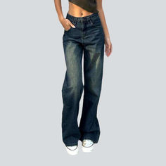 Elevate your look this season with our Dark Wash Vintage Straight Jeans from our 2023 Spring-Summer Collection. With a mid-rise fit. luxurious denim. and vintage allure. these jeans are perfect for any occasion. Whether you're dressing up or down. you'll be sure to make a statement.Distinctive Features: Fashion-Forward Design: Crafted with vintage charm and vogue sensibilities. these jeans are the perfect combination of trend and sophistication. Mid-Rise Fit: Offering a informal fit and classic Trendy Straight Fit Full Length Jeans, Trendy High Waist Straight Fit Jeans, Straight Leg Denim Blue Jeans, Non-stretch Straight Leg Jeans For Streetwear, Dark Wash Straight Leg Jeans For Summer, Summer Dark Wash Straight Leg Jeans, Trendy Straight Denim Jeans, Chic Dark Wash Straight Leg Jeans, Classic Straight Fit Jeans For Summer