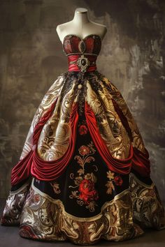 Luxury Baroque Medieval Dress With Historical Design, Luxury Vintage Victorian Dress In Baroque Style, Luxury Baroque Medieval Dress Costume, Luxury Medieval Baroque Dresses, Christmas Dress Ideas, Luxury Baroque Costume Gown, Joy Dress, Snowflakes Falling, Lizzie Hearts