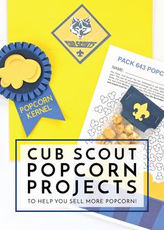 the cub scout popcorn project has been made with paper and is ready to be used as an activity