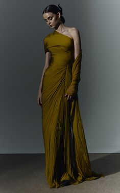 Women's Marmar Halim Resort 2025 Collection | Moda Operandi Western Gowns Party Wear Designer, Western Gowns Party Wear, Black Tie Wedding Attire, Draped Silk Dress, Mothers Gowns, Bm Dresses, Bridesmaid Saree, Chic Dress Classy, Chiffon Gown