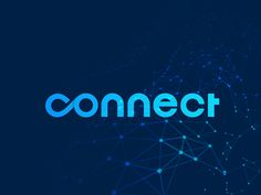 the word connect on a dark blue background with connected lines and dots in the center