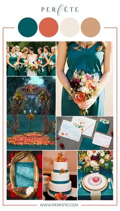 a collage of photos with different colors and designs on it, including blue, green,