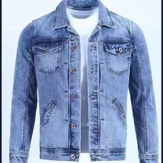 Denim Jacket Men Style, Retro Denim Jacket, Denim Retro, Jacket Korean, Casual Outerwear, Workwear Jacket, Retro Mode, Jackets Men Fashion