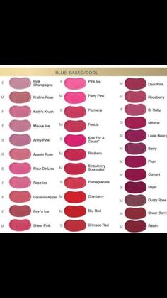 House Of Colour Winter, Lipsense Colors Chart, Lipsence Lip Colors, House Of Colour, Colors Chart, Maquillage Yeux Cut Crease, Perfect Lip Color, Senegence Makeup, Senegence Lipsense