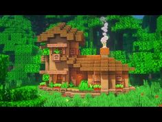 Minecraft Jungle House, Medieval Builds, Minecraft Hus, Minecraft Starter House, Case Minecraft, Minecraft Village, Minecraft Houses Survival, Starter House, Minecraft Things