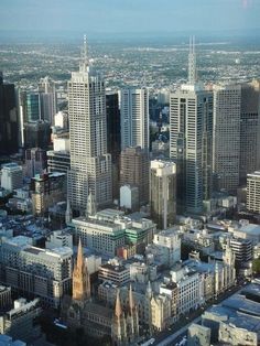 an aerial view of melbourne with the words travel tips for melbourne, australia