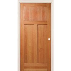 a wooden door is shown against a white background