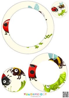 the ladybug and the antelope circle cut outs are ready to be printed