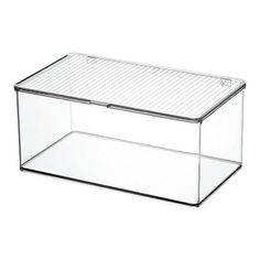 a clear plastic box with a lid