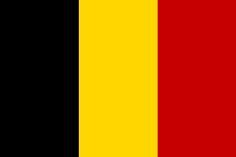 the flag of belgium is shown in red, yellow and black