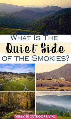 what is the quiet side of the smokies? with text overlaying it