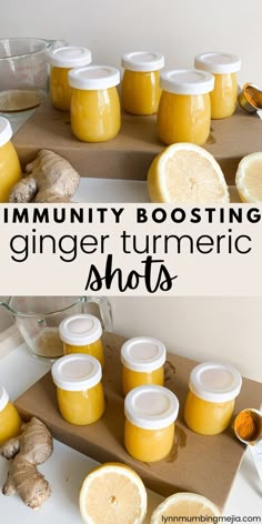 Immunity Boosting Ginger Turmeric Shots | Lynn Mumbing Mejia Ginger Turmeric Shots, Ginger Shot Recipe, Lemon Shots, Turmeric Shots, Wellness Shots, Ginger Shot, Ginger Benefits, Juicer Recipes, Ginger Turmeric