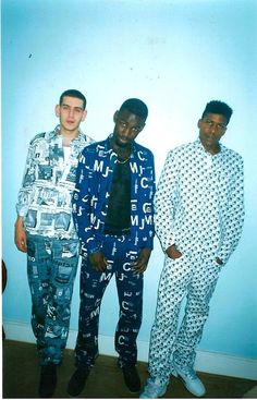 Heartless Crew (Mighty Moe, DJ Fonti and MC Bushkin), 1998: "All three of us, we're all wearing Mosch' in this one." Uk Garage, Moschino Shirt, Acid House, Youth Culture, Music Fashion, We Wear, Urban Fashion, Moschino, Versace