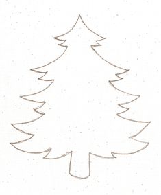 a drawing of a christmas tree on a white background