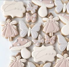 some cookies are decorated with fairy images