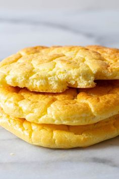 two biscuits stacked on top of each other