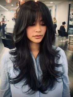 Shape Haircut, Feathered Hair Cut, Turmeric Health, Hairstyles For Layered Hair, Wolf Cut, Trendy Aesthetic, Haircuts Straight Hair, Long Black Hair