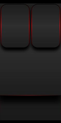 a black and red background with three square buttons