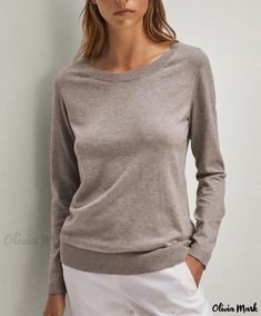 Olivia Mark - Four-Color Knitted Sweater Grey Knit Sweater, Crop Top And Shorts, Crop Top Shirts, Bandeau Top, Knitted Sweater, Olivia Mark, Knit Top, Color Block, Short Sleeves Tops