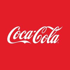 the coca cola logo on a red background