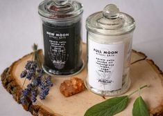 New Moon Bath, Botanical Bath, Glass Apothecary Jars, Flower Bath, Lemongrass Essential Oil, Rose Essential Oil