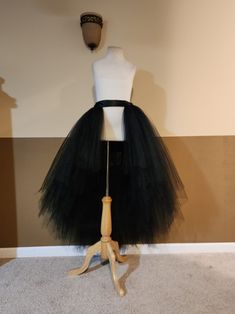 I CAN MAKE THIS TUTU IN ANY COLOR AND SIZE, PLEASE NOTE THE EXACT TULLE AND RIBBON COLOR AT CHECK OUT (Without note I will make it same color with 1st list photo in black front open hi lo tutu). 1ST PHOTO TUTU LENGTH FRONT 20'' KNEE LENGTH, BACK 44'' FLOOR LENGTH, FOR HEIGHT AROUND 5'3'' wear a couple inches of heels . This tutu is made with 200-400 yards of 6'' wide fine tulle so it's super full. Stretchy waist along with a big ribbon bow ties on the waist. (I might use 2''or 1.5'' ribbon depen Spring Costume Tulle Tutu Dress, Spring Tulle Tutu Dress For Costume, Fitted Tulle Skirt Tutu Dress For Costume Party, Fitted Tulle Tutu Dress For Costume Party, Black Tulle Petticoat For Costume Party, Fitted Black Tutu Dress With Tulle Skirt, Fitted Tulle Bottoms For Prom, Fitted Tulle Skirt Bottoms For Prom, Black Stretch Tulle Petticoat