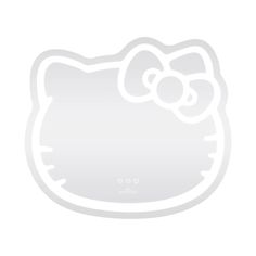 an image of a white hello kitty face