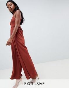 Parallel Lines Wide Leg Split Jumpsuit With Tie Back and Ladder Insert Parallel Lines, Leg Split, Wedding Team, Tie Backs, Tie Back, Jumpsuits For Women, Jumpsuit Romper, Latest Trends, Overalls