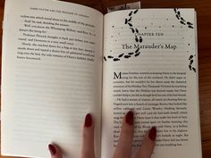 a woman's hand on top of an open book with the title matter ten