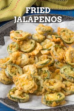 fried jalapenos on a plate with text overlay