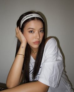 Ggigie on instagram | Balmain Hair white acetate headband