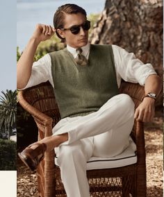 Ralph Lauren Spring Summer 2023, Summer 2023 Men, 1920s California, Polo Sweater Outfit, Ralph Lauren Spring Summer, Sweater Outfits Men, British Style Men, Polo Shirt Outfits, Preppy Men