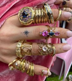 Martyn Lawrence Bullard, Stacked Rings, Diy Jewelry Rings, Pink Palace, Stylish Bracelet