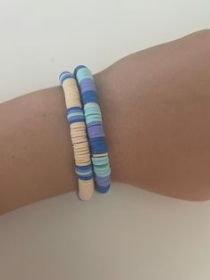 Clearwater Bracelet Blue Clay Bead Bracelet Stack Preppy - Etsy Blue And Yellow Clay Bead Bracelet, Bead Bracelet Stack, Preppy Accessories, New Hope Pa, Disney Bracelet