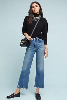 Modest Summer, Cropped Wide Leg Jeans, Summer Styles, Minimal Chic, Jeans Outfit