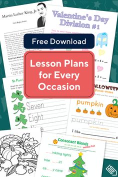 lesson plans for every occasion with free printables to teach children about the holiday season