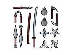 Ninja Equipment, Ninja Gadgets, Line Art Sketches, Traditional Poster, Painting Minecraft, Boho Canvas Art, Sketch Pen, Art Projects For Teens, Comic Tutorial