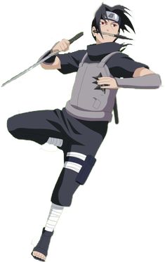 an anime character holding two swords in his hands