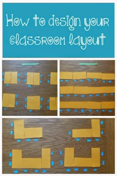 how to design your classroom layout with squares and rectangles in blue on wood