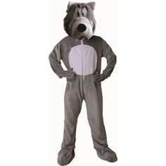 a man in a wolf costume standing with his hands on his hips