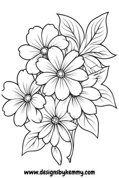 a bouquet of flowers coloring page