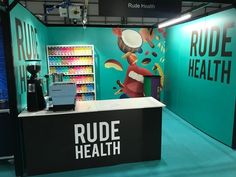 the rude health store is equipped with an interactive kiosk