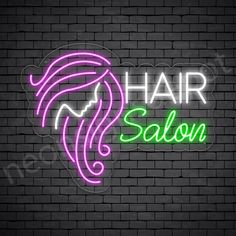 Hair Salon Neon Sign Women Long Hair Salon Hair Signs, Salon Neon Sign, Home Hair Salons, Sign Board Design, Hair Salon Decor, Neon Hair, Salon Signs, Beauty Salon Logo, Diy Crafts Life Hacks