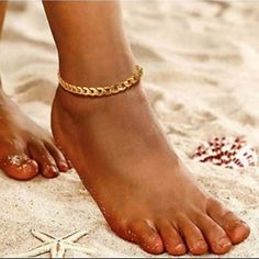 Offers Welcome * Sold Out At Free People, Get It Here! This Free People Gold Curb Chain Anklet Is So Beautiful And Goes With Everything. This Ankle Bracelet Is Made Of A 16k Gold Plated Curb Chain. This Gorgeous Gold Anklet Closes With A Gold Lobster Clasp Closure. Anklet Length Is 9" With Extender So You Can Adjust It Longer Or Shorter. Beaded Boho Necklace, Gold Curb Chain, Bullet Necklace, Free People Jewelry, Stone Dangle Earrings, Chunky Earrings, Gold Anklet, Layered Necklace Set, Gold Statement Ring