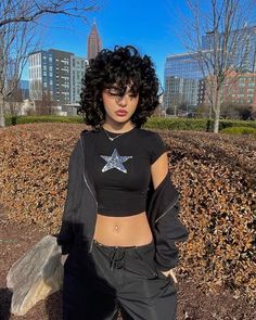 Black Shirt Curly Hair, 3b Afro Curly Hair Short, Women’s Curly Mullet, Curly Hair Square Face Haircuts, Shag Mullet Curly Hair Round Face, Short Round Curly Hair, Curly Wolf Cut Black Women, Short Dyed Curly Hair, Shaggy Short Hair Curly