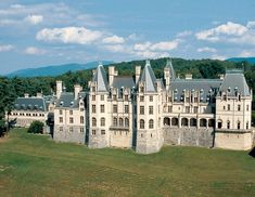 an aerial view of a castle in the countryside