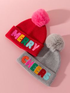 Deck the halls with style! With Shiraleah’s “Cheers” Beanie, your holiday spirit will be seen from head to toe. This adorable and festive winter hat is a chic grey color with a matching top pom detail, and features the word “Cheers” embroidered across the hem in vibrant multicolored lettering. Made from luxuriously soft and equally warm fabric, it’s the perfect accessory to brighten up your winter wardrobe. Pair with other items from Shiraleah’s Very Merry Collection to complete your look! Shira Coquette Diy, Toddler Girl Toys, Spa Wraps, Warm Fabric, Cozy Accessories, Accessories Display, Grey Beanie, Perfume Gift Sets, Framed Gifts