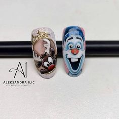 Disney Snowman, Frozen Cartoon, Cartoon Nails, Nails Inspired, Dip Nails, Inspired Nails